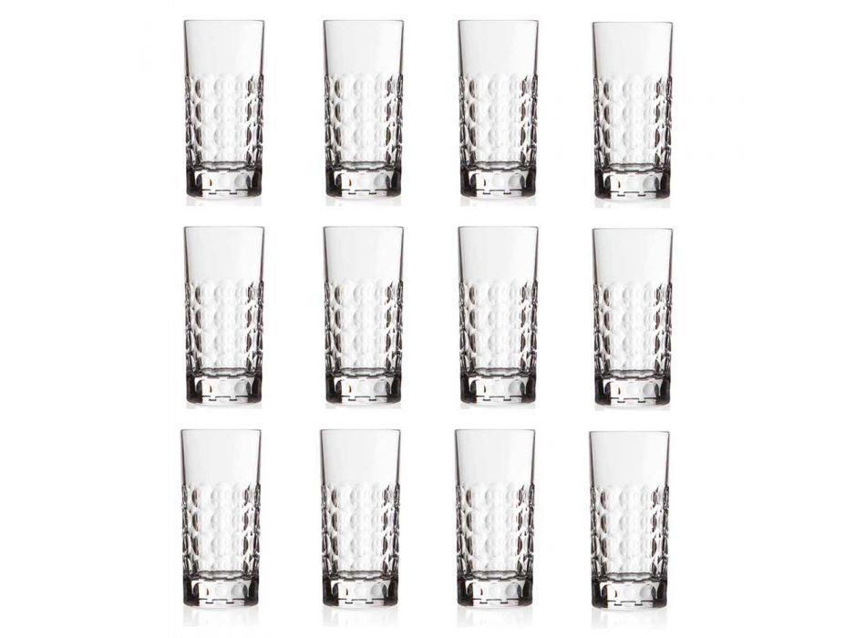 12 Highball-glasögon för läsk eller långa drycker i Eco Crystal - Titanioball