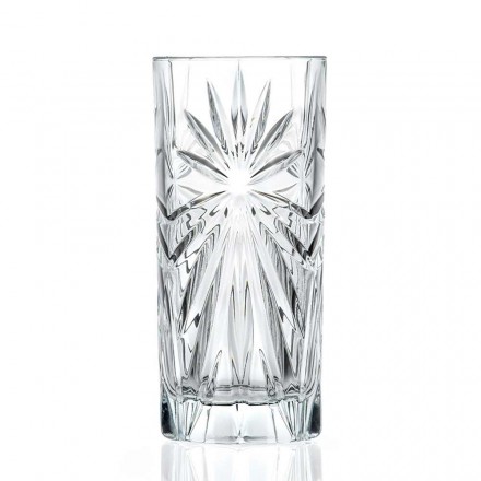 12 Highball Tumbler Tall Cocktailglasögon i Eco Crystal Design - Daniele Viadurini
