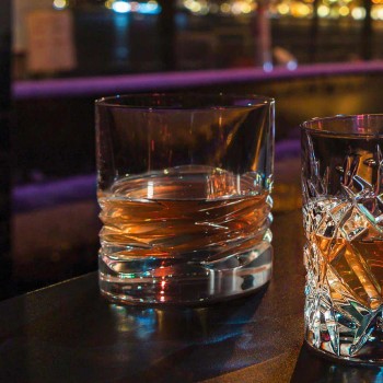 12 Crystal Glass Wave Decor för whisky eller Dof Tumbler Water - Titanium