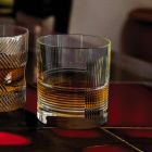 12 glas för vatten eller whisky Vintage Design i dekorerad kristall - taktil Viadurini