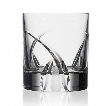 12 Low Tumbler-glasögon i Eco Crystal Luxury Design - Montecristo Viadurini