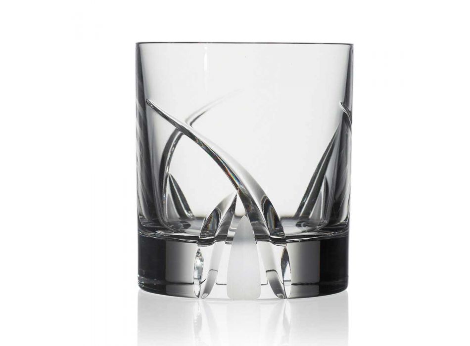 12 Low Tumbler-glasögon i Eco Crystal Luxury Design - Montecristo Viadurini