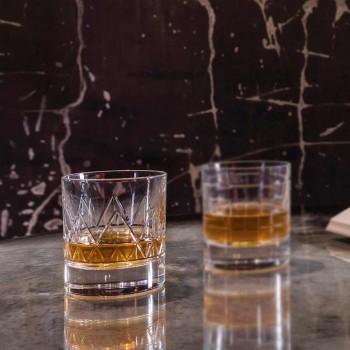 12 glas whisky eller vatten lyxig modern design i kristall - arytmi