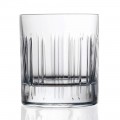 12 whisky- eller kristallvattenglas med lyxig linjär dekoration - arytmi