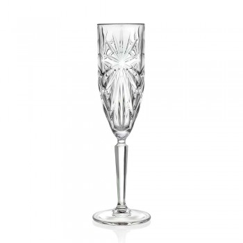12 flöjtglas glas för champagne eller prosecco i Eco - Daniele Crystal