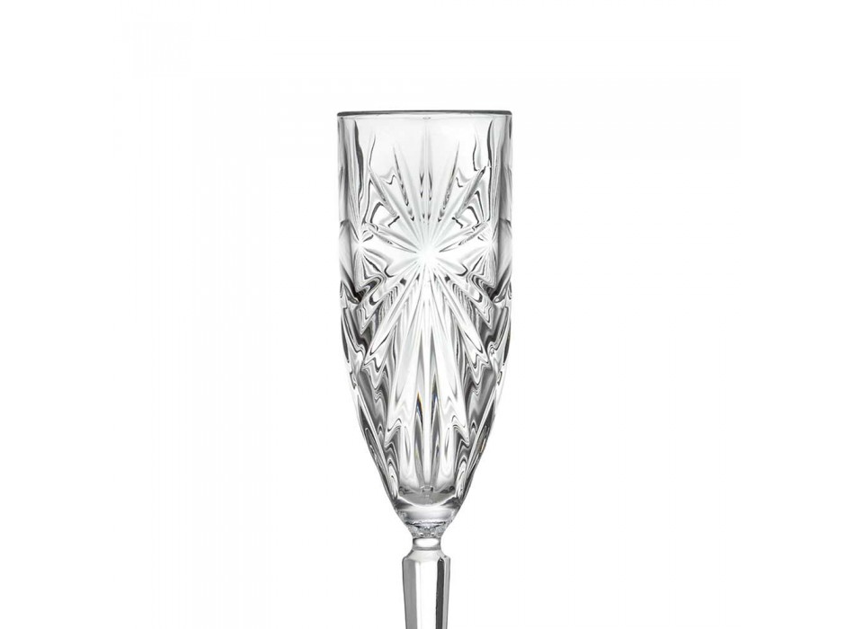 12 flöjtglas glas för champagne eller prosecco i Eco - Daniele Crystal