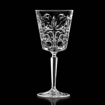 12 glas för vatten, drycker eller cocktaildesign i dekorerad ekokristall - Destino