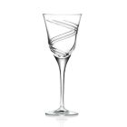 12 glas för vitt vin i dekorerad och satin ekologisk kristall - cyklon Viadurini