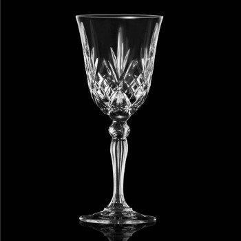 12 glas vin, vatten, cocktail i ekologisk kristall vintage stil - Cantabile