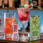 12 Tumbler Tall Highball Cocktailglas eller lyxigt dekorerat vatten - Destiny Viadurini