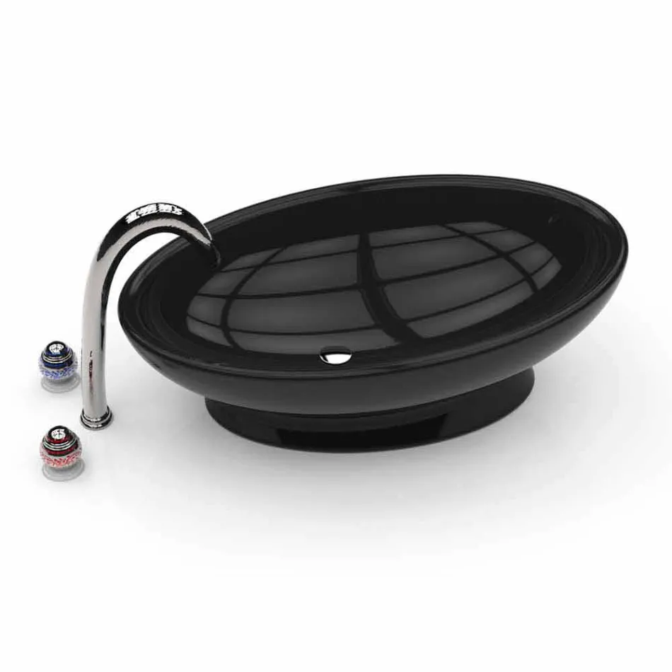 Badrum Sink Design ägg gjord i Italien Viadurini