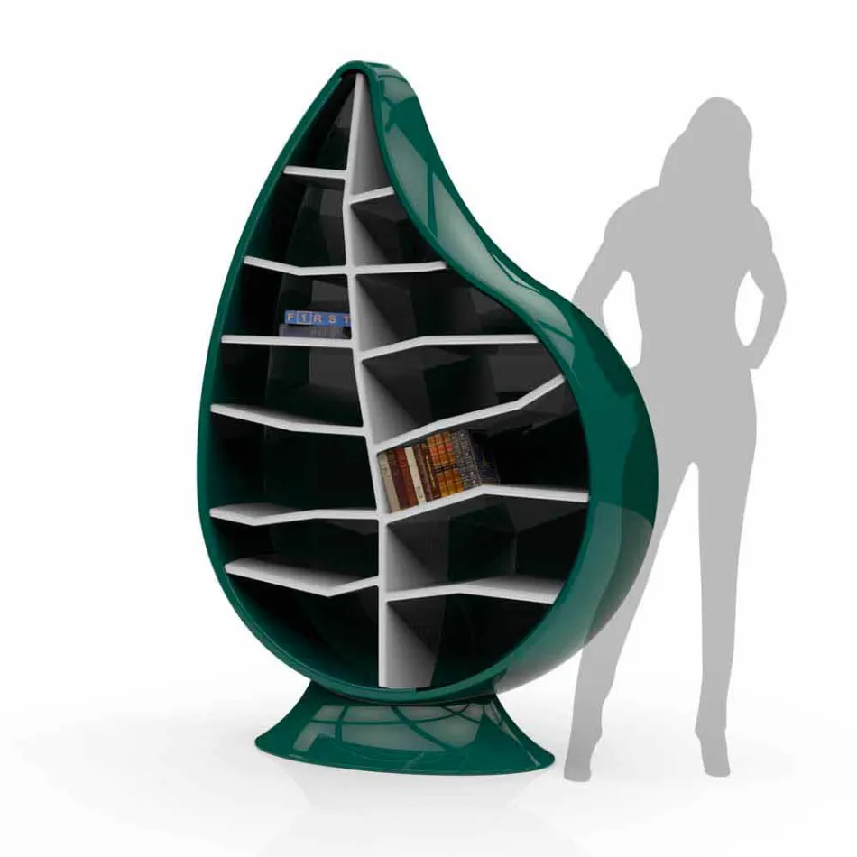 Chlorophyll Modern bokhylla gjord i Italien Viadurini