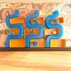 Ser P Modern bokhylla gjord i Italien Viadurini