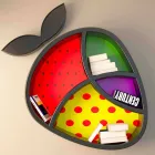 Hylla Design Poppy bok gjord i Italien Viadurini