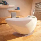 Modern Office Desk Boomerang Made in Italy Viadurini