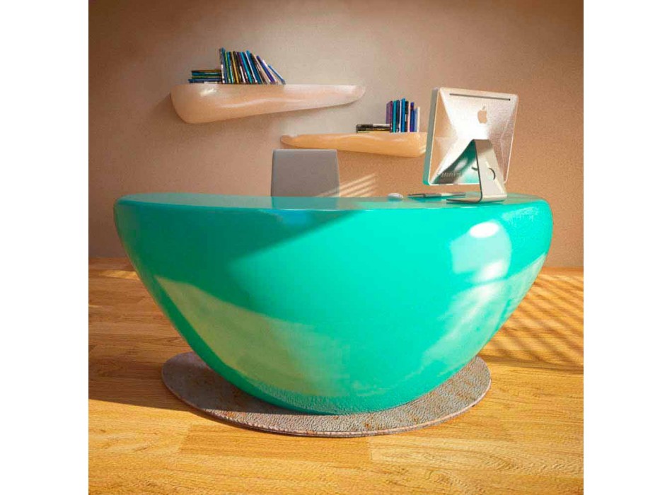 Modern Office Desk Boomerang Made in Italy Viadurini
