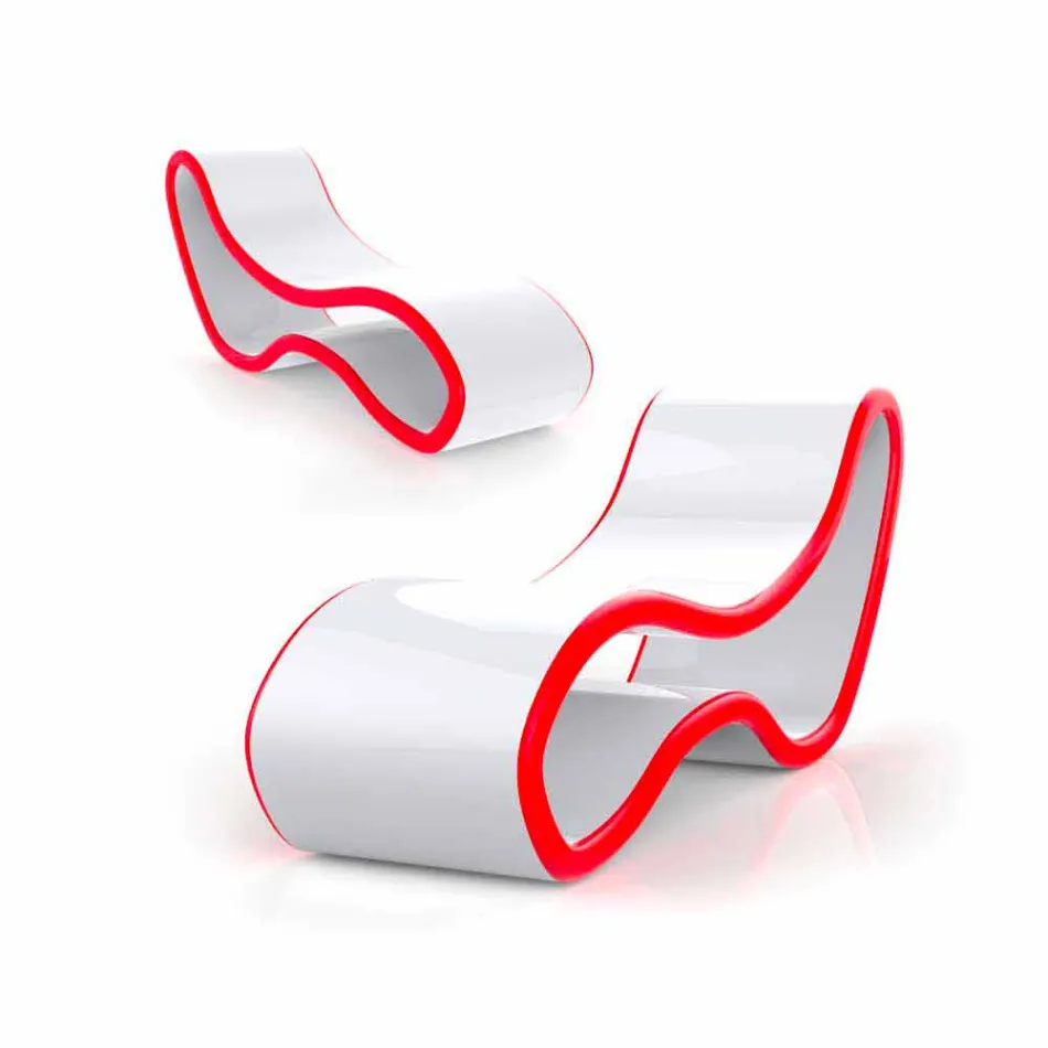 Chaise Longue Design Lory Gjord i Italien Viadurini