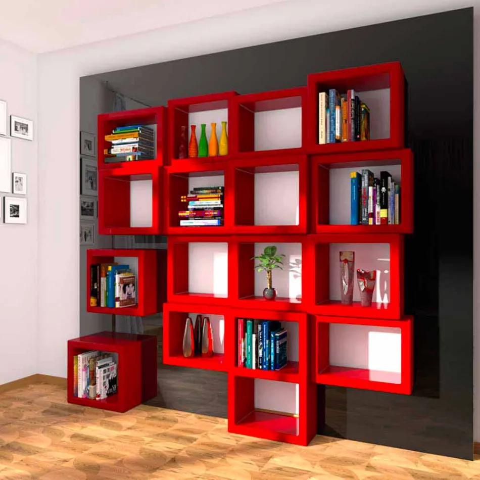 Design Fra011 bokhylla gjord i Italien Viadurini