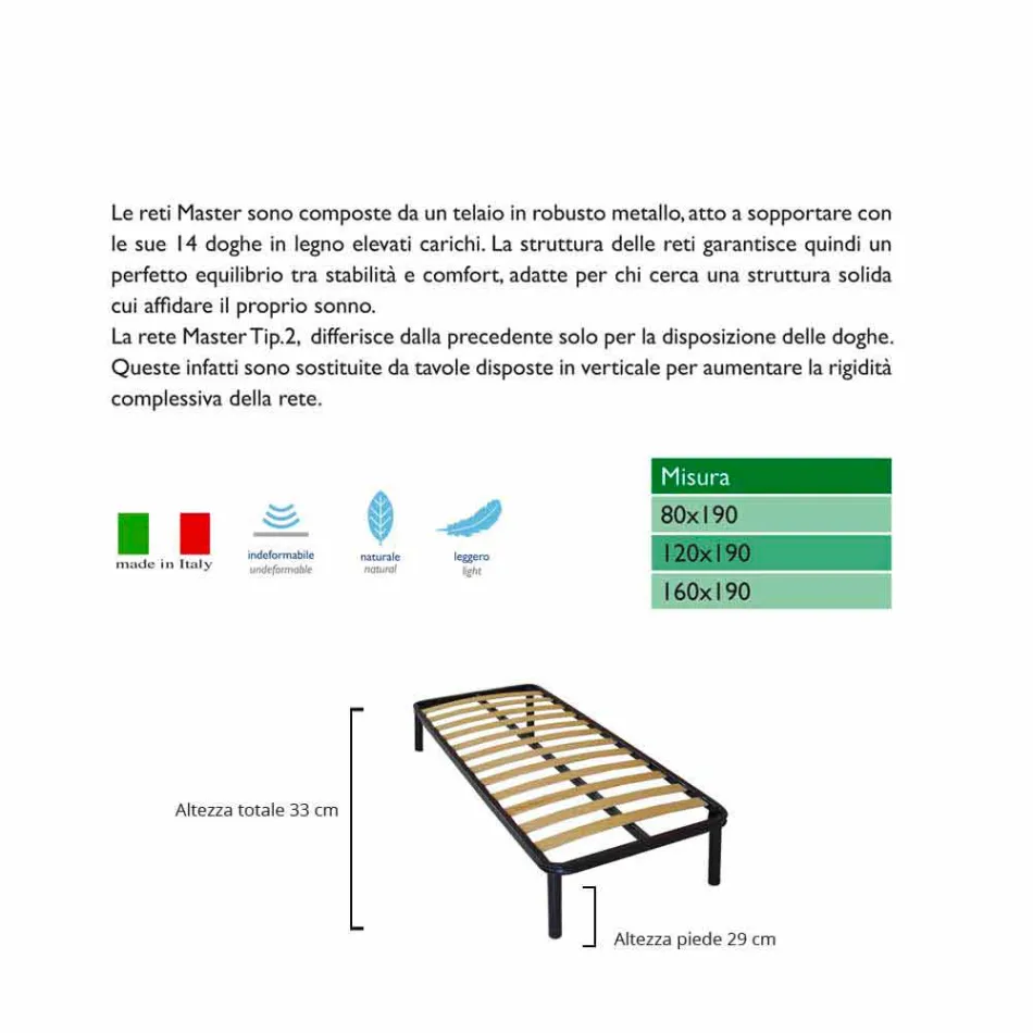 Nätverks Bio Comfort en och en halv kvadrat Viadurini