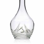 2 ekokristallvinflaskor med rund designlock och dekorationer - advent Viadurini