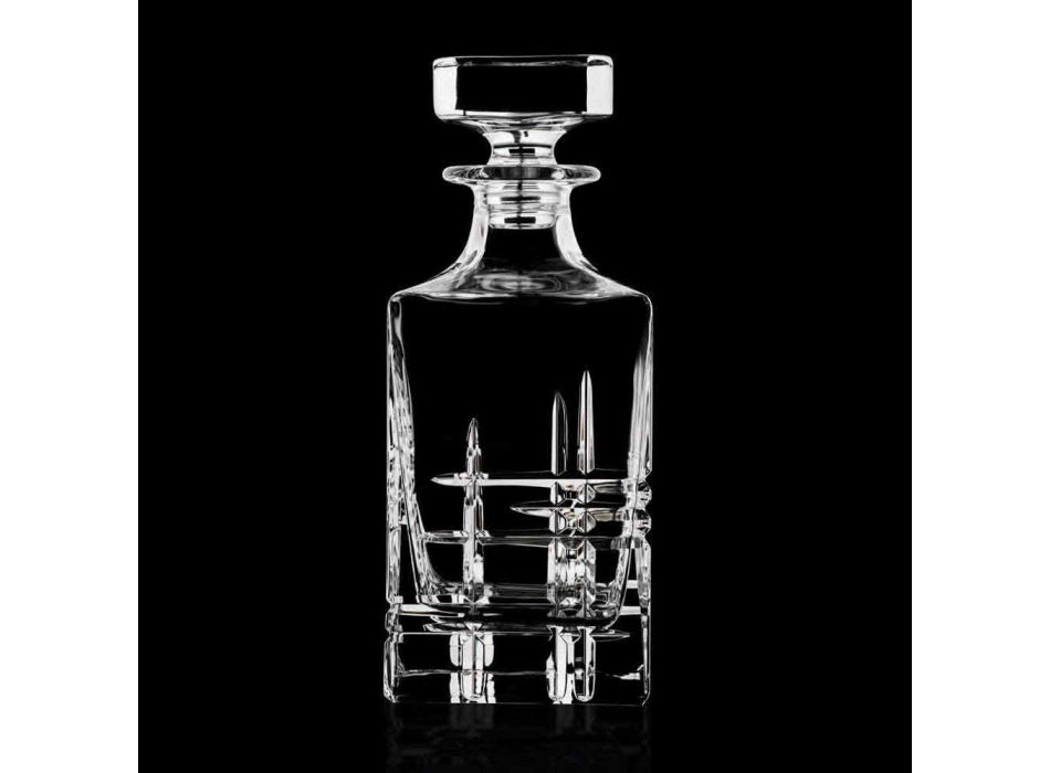 2 whiskyflaskor med kristalldekorerad fyrkantig designlock - arytmi