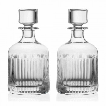 2 whiskyflaskor med miljövänlig Crystal Cap Vintage Design - Taktil