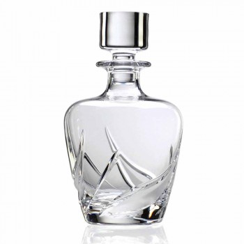 2 Crystal Whisky-flaskor med lyxigt dekorerad mössa - Advent