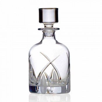 2 Whiskyflaskor med cylindrisk designlock i Eco Crystal - Montecristo