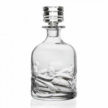 2 Eco-dekorerade Crystal Whisky-flaskor och lyxig designlock - Titanium