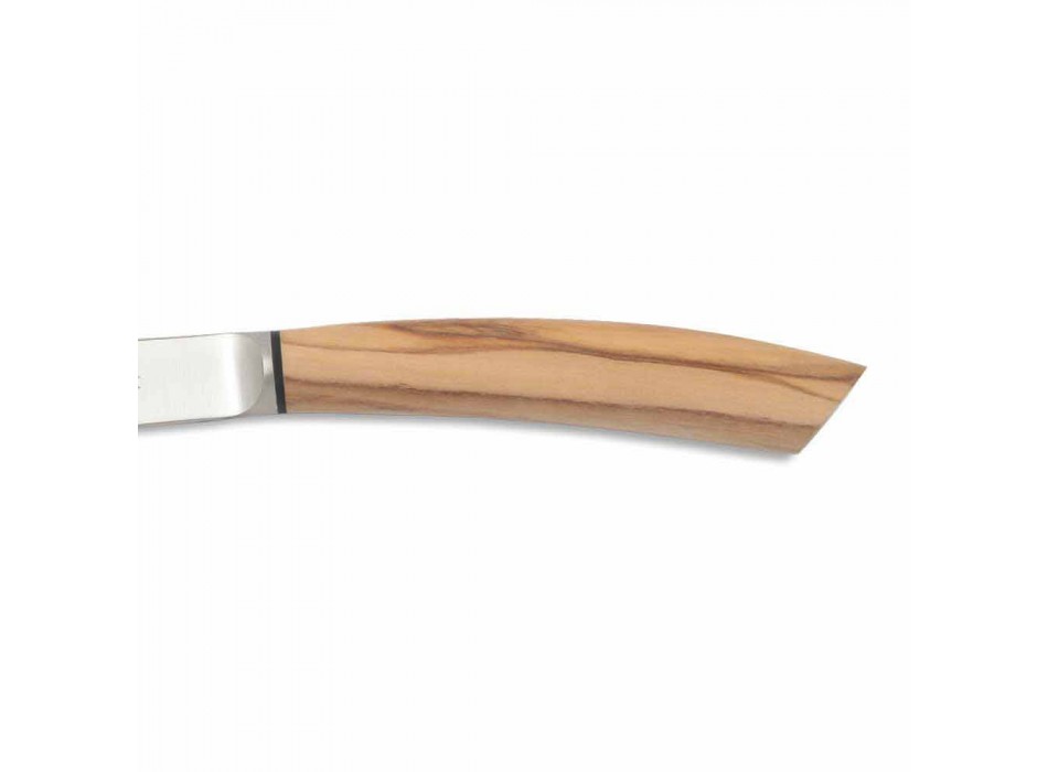 2 stekknivar med horn eller trähandtag tillverkat i Italien - Marino Viadurini