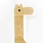 2 bokstöd i travertinmarmor i form av en giraff tillverkad i Italien - Morra Viadurini
