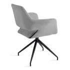 2 180° snurrfåtöljer klädda i tyg och metallram - Ivana Viadurini