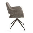 2 180° snurrfåtöljer klädda i tyg och metallram - Ivana Viadurini