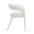 2 stoppade fåtöljer i bouclè-tyg med klädd ram - Domenica Viadurini