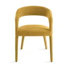 2 stoppade fåtöljer i bouclè-tyg med klädd ram - Domenica Viadurini