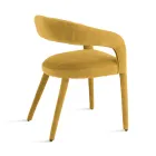 2 stoppade fåtöljer i bouclè-tyg med klädd ram - Domenica Viadurini