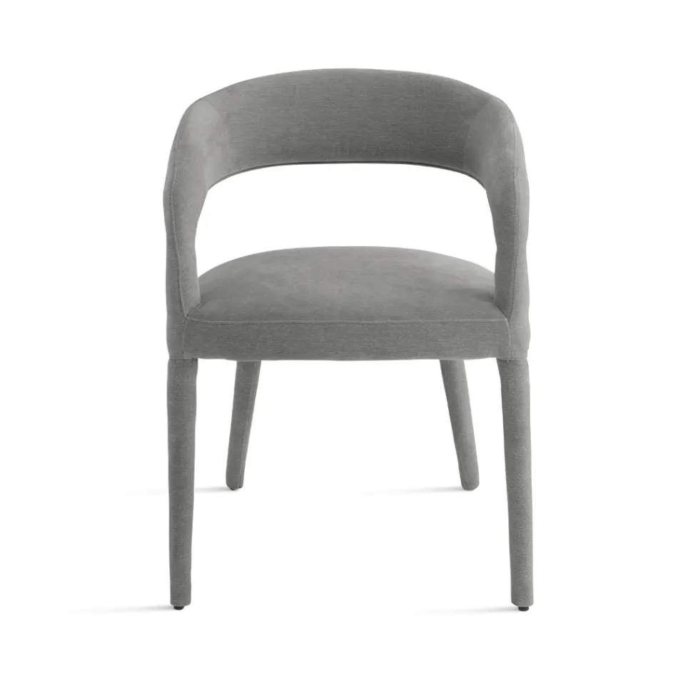 2 stoppade fåtöljer i bouclè-tyg med klädd ram - Domenica Viadurini