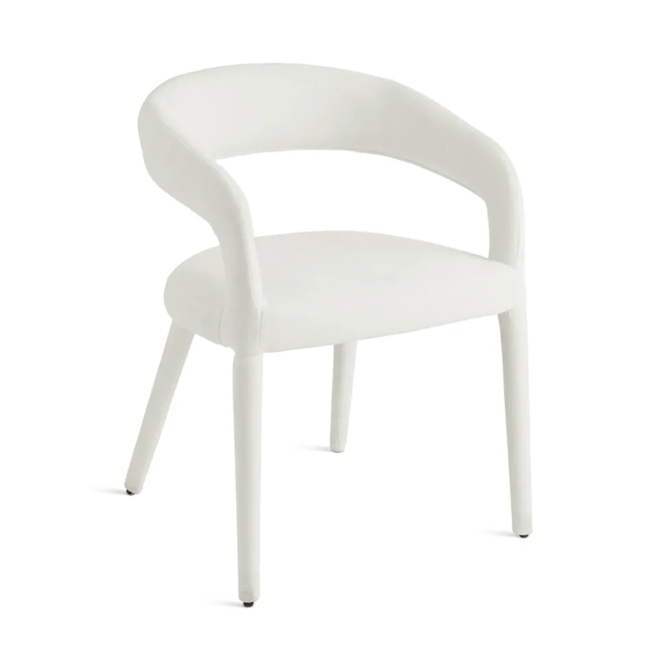 2 stoppade fåtöljer i bouclè-tyg med klädd ram - Domenica Viadurini