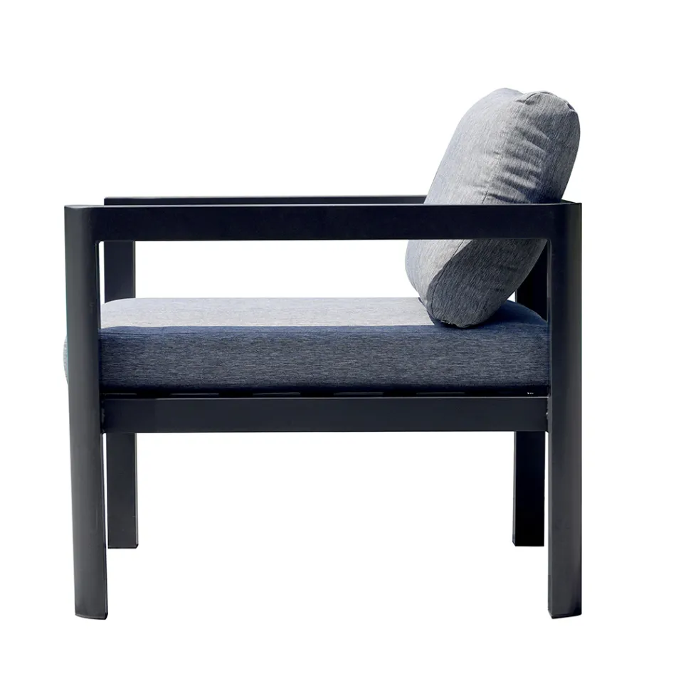 2 utomhusstolar i aluminium och polyesterkuddar - Musse Pigg Viadurini