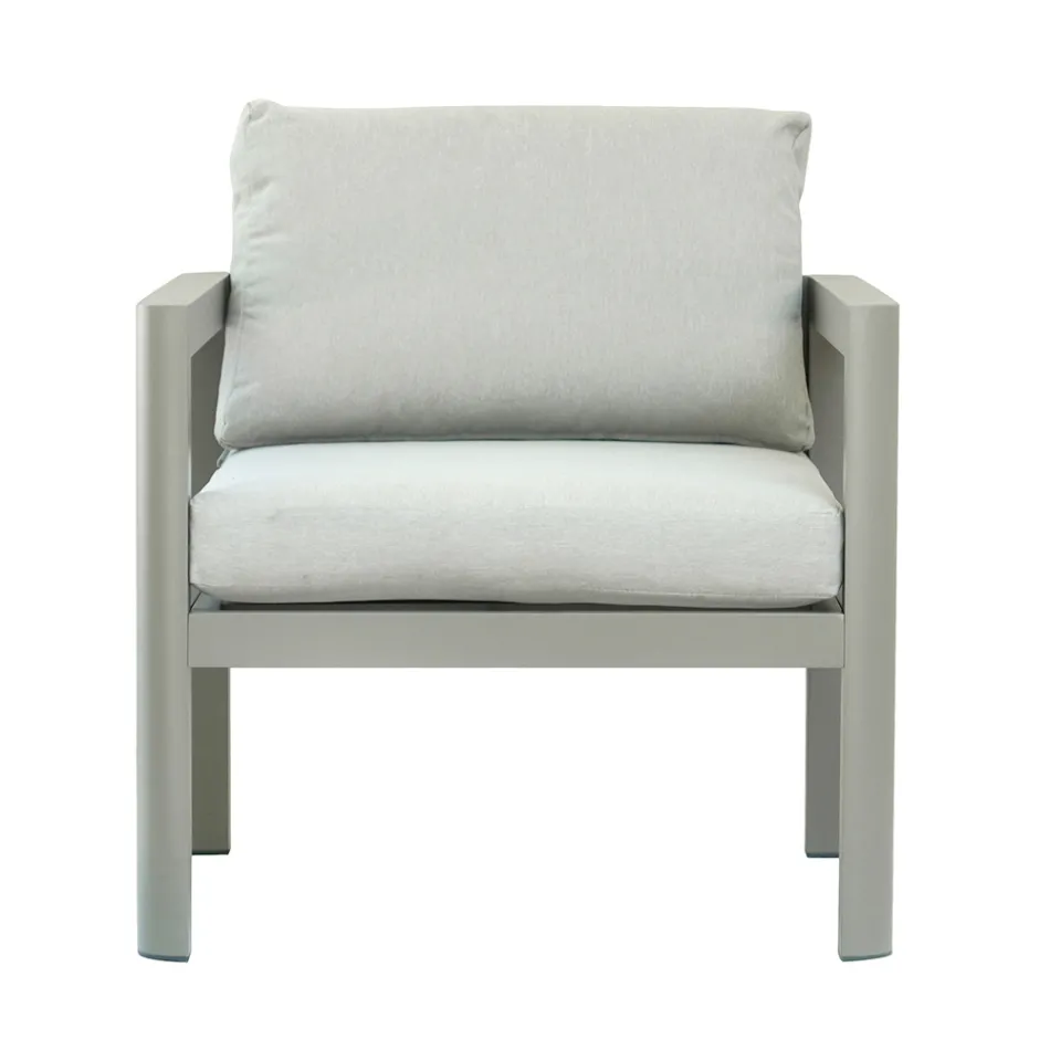 2 utomhusstolar i aluminium och polyesterkuddar - Musse Pigg Viadurini