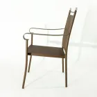 2 klassiskt designade trädgårdsfåtöljer i metall tillverkade i Italien - Solis Viadurini