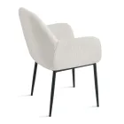 2 fåtöljer i bouclètyg i olika färger och metallram - Teodora Viadurini