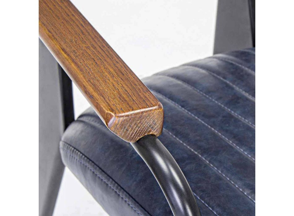 2 stolar med armstöd i konstläder Vintage Effect Homemotion - Clare