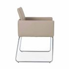 2 stolar med armstöd täckta i konstläder Modern design Homemotion - Farra Viadurini