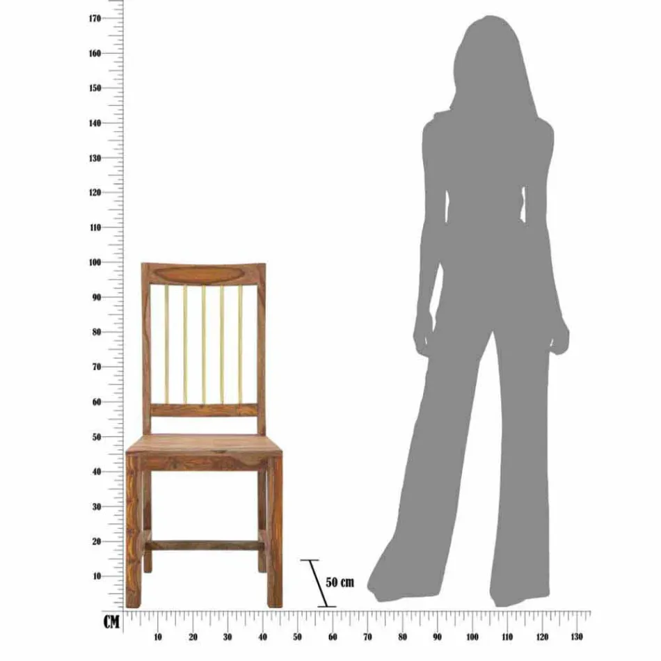 2 moderna designkökstolar i trä - Sandy Viadurini