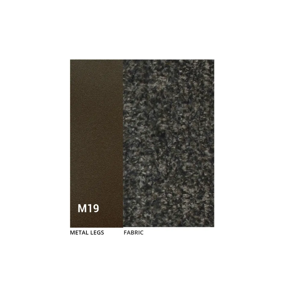 2 inomhusstolar i bronsfärgad metall med Bliss tygsits - Varen Viadurini