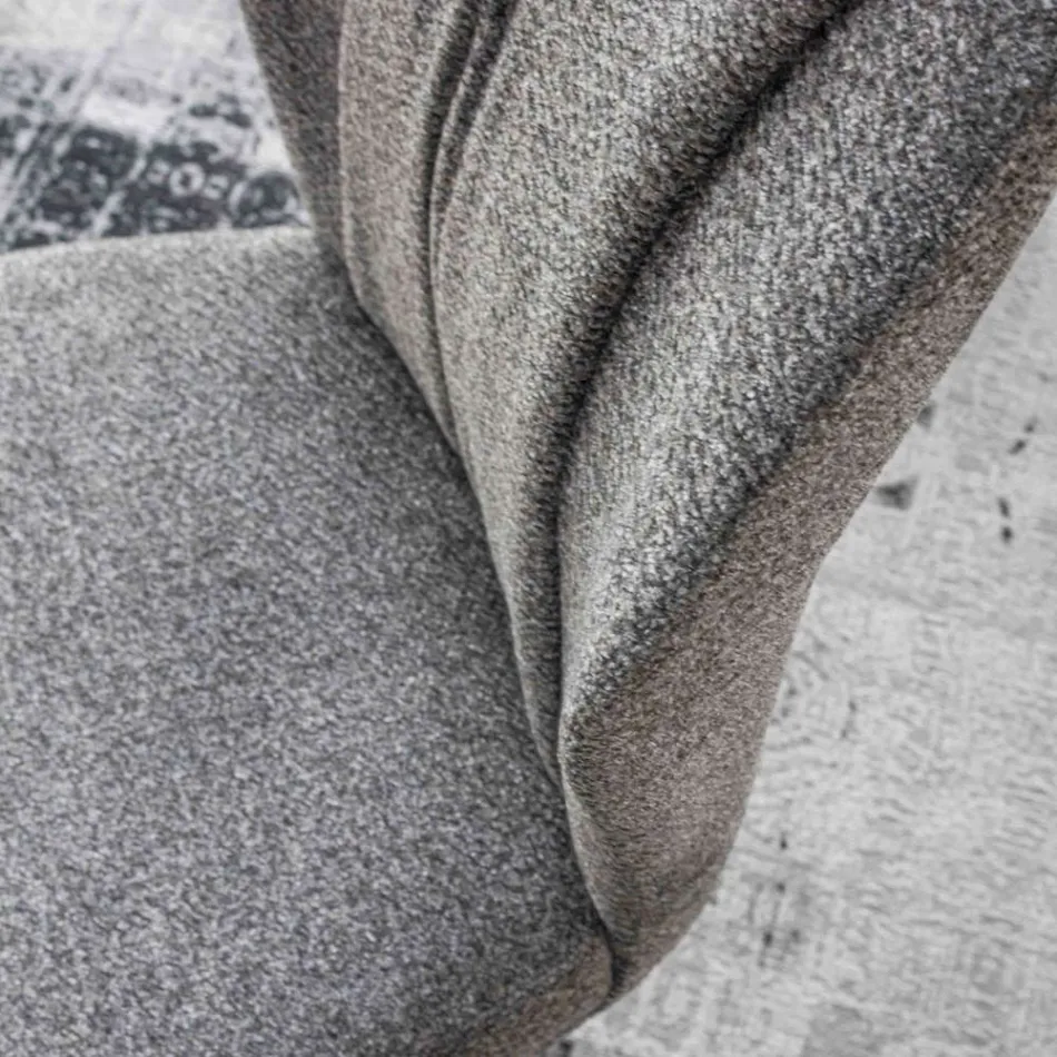 2 inomhusstolar i grafitmetall med Bliss-tygsits - Tenia Viadurini