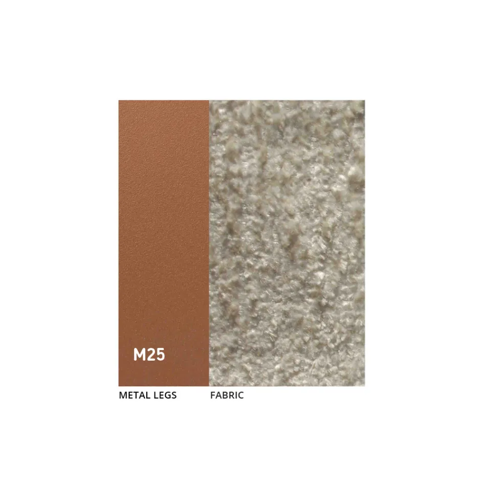 2 inomhusstolar i metall med Bliss tygsits - Avenia Viadurini