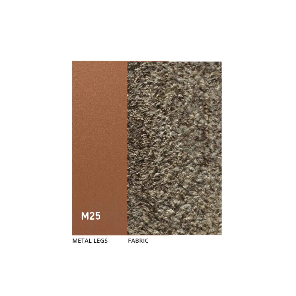 2 inomhusstolar i metall med Bliss tygsits - Avenia Viadurini