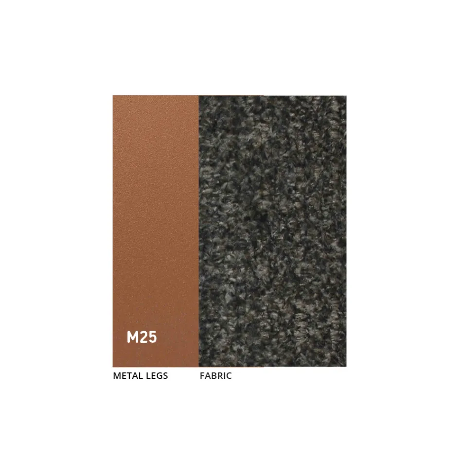 2 inomhusstolar i metall med Bliss tygsits - Avenia Viadurini